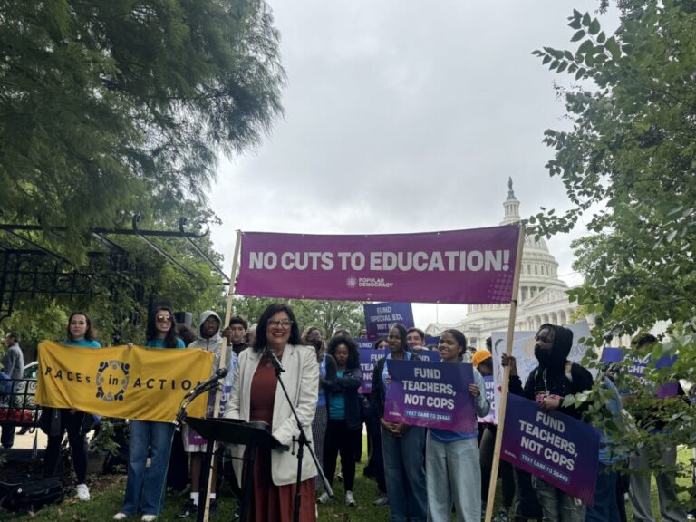 Protesters rally against $12B cut to education in Trump plan, US House bill