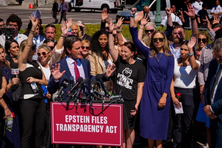 ‘Congress must choose’: Epstein survivors demand vote to release case files