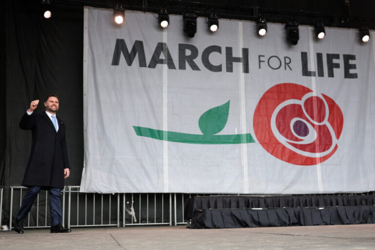 Trump to block foreign aid for transgender care, Vance tells anti-abortion rally